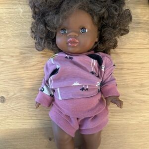 Minikane Charlie Doll Bundle with Adorable Pink Outfit Doll 13”